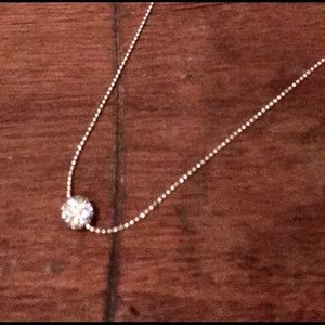 Nine West Adjustable silver necklace with pendant